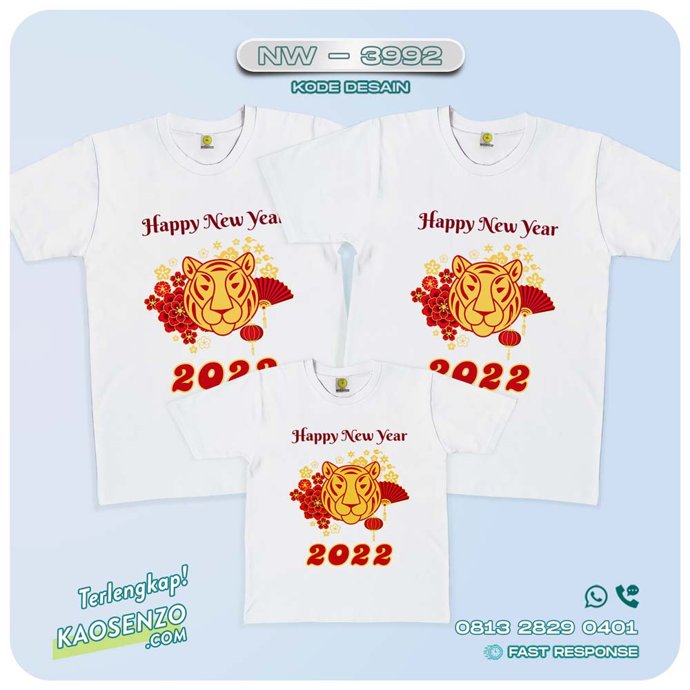 Baju Kaos Couple Keluarga Imlek | Kaos Family Custom | Kaos Imlek - NW 3992