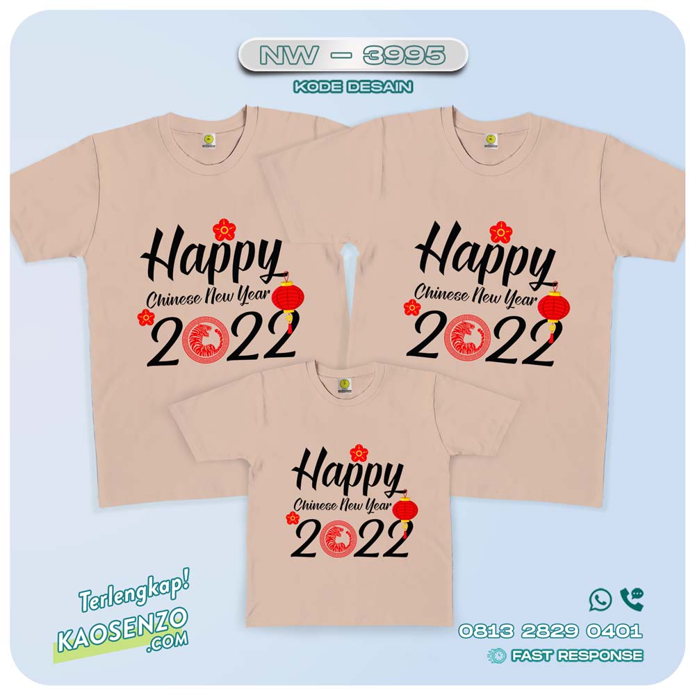 Baju Kaos Couple Keluarga Imlek | Kaos Family Custom | Kaos Imlek - NW 3995