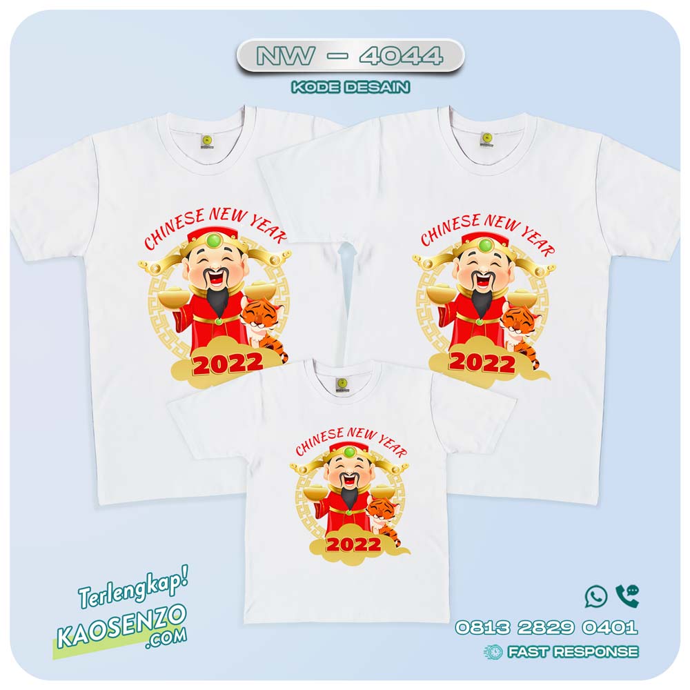 Baju Kaos Couple Keluarga Imlek | Kaos Family Custom | Kaos Imlek - NW 4044