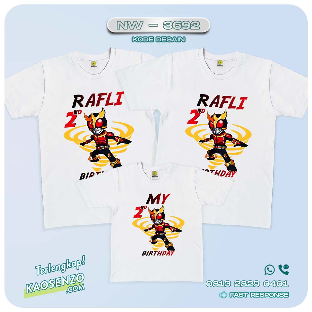 Baju Kaos Couple Keluarga Kamen Rider | Kaos Family Custom | Kaos Kamen Rider - NW 3692