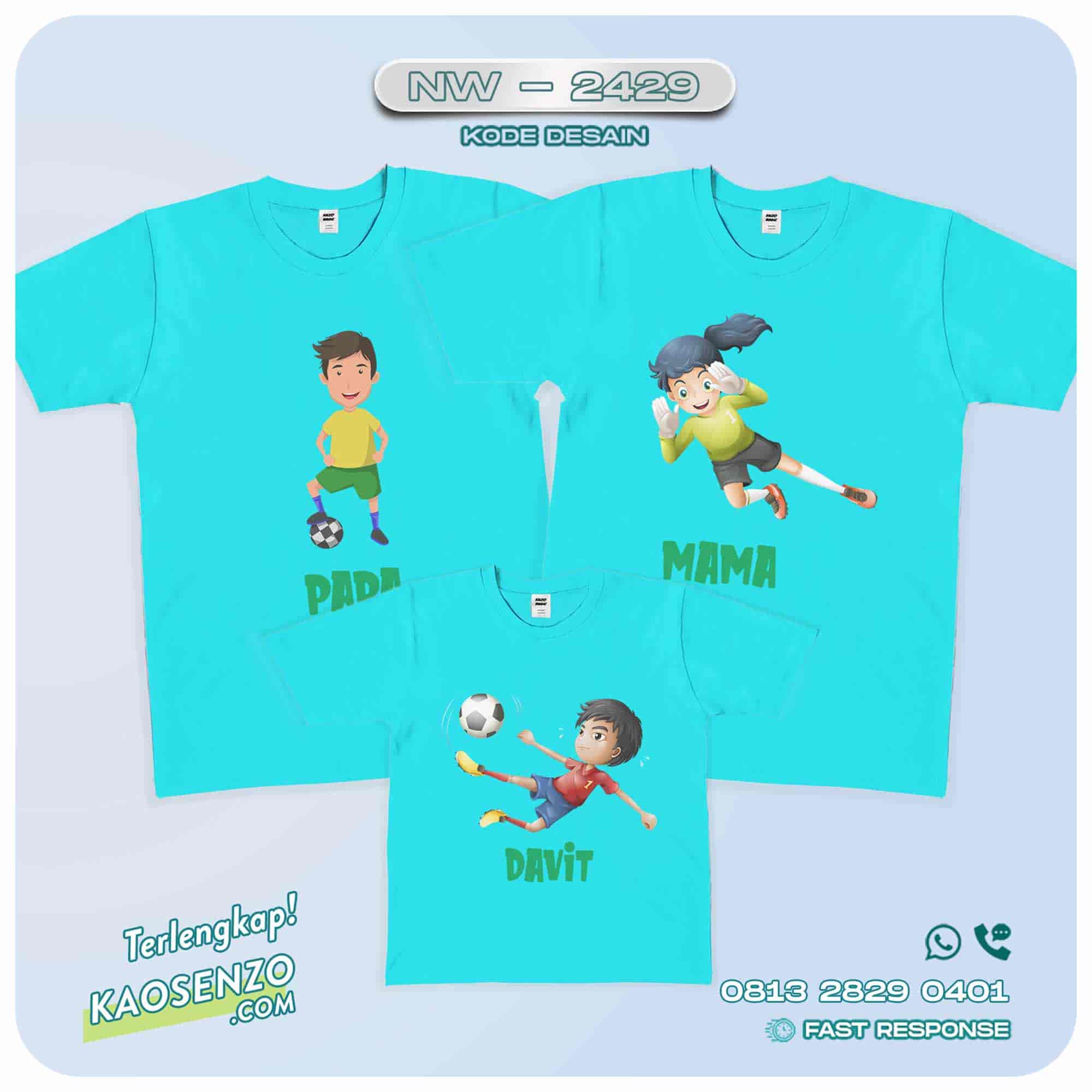 Baju Kaos Couple Keluarga | Kaos Family Custom | Kaos Bola | Bola- NW 2429