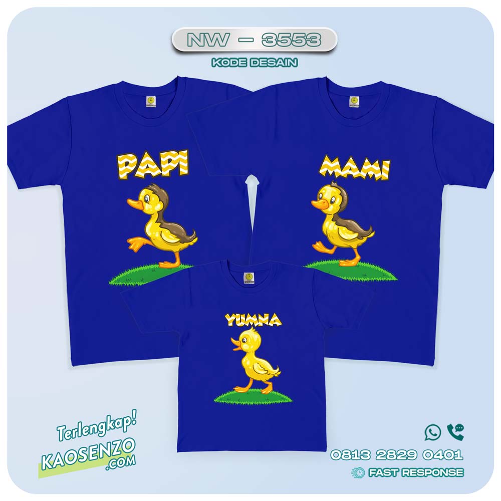 Baju Kaos Couple Keluarga Duck | Kaos Family Custom | Kaos Duck - NW 3553