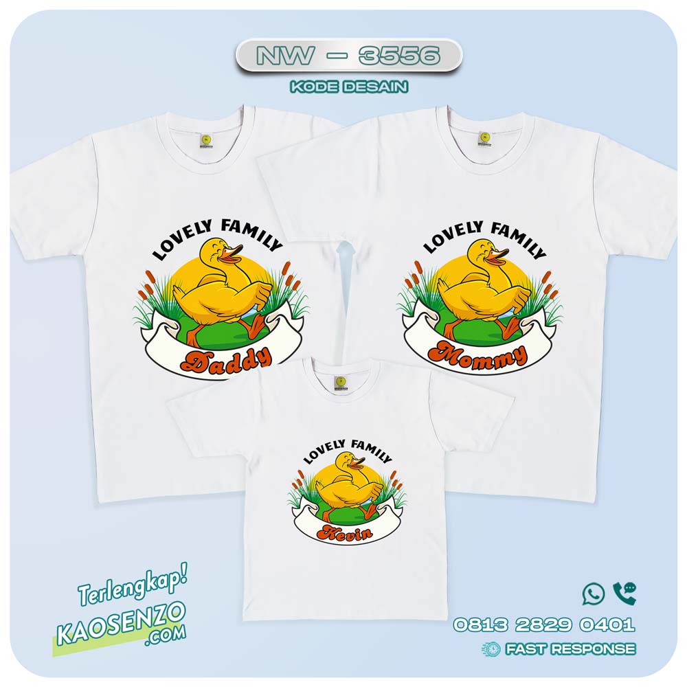 Kaos Couple Keluarga | Kaos Ulang Tahun Anak Duck - NW 3556