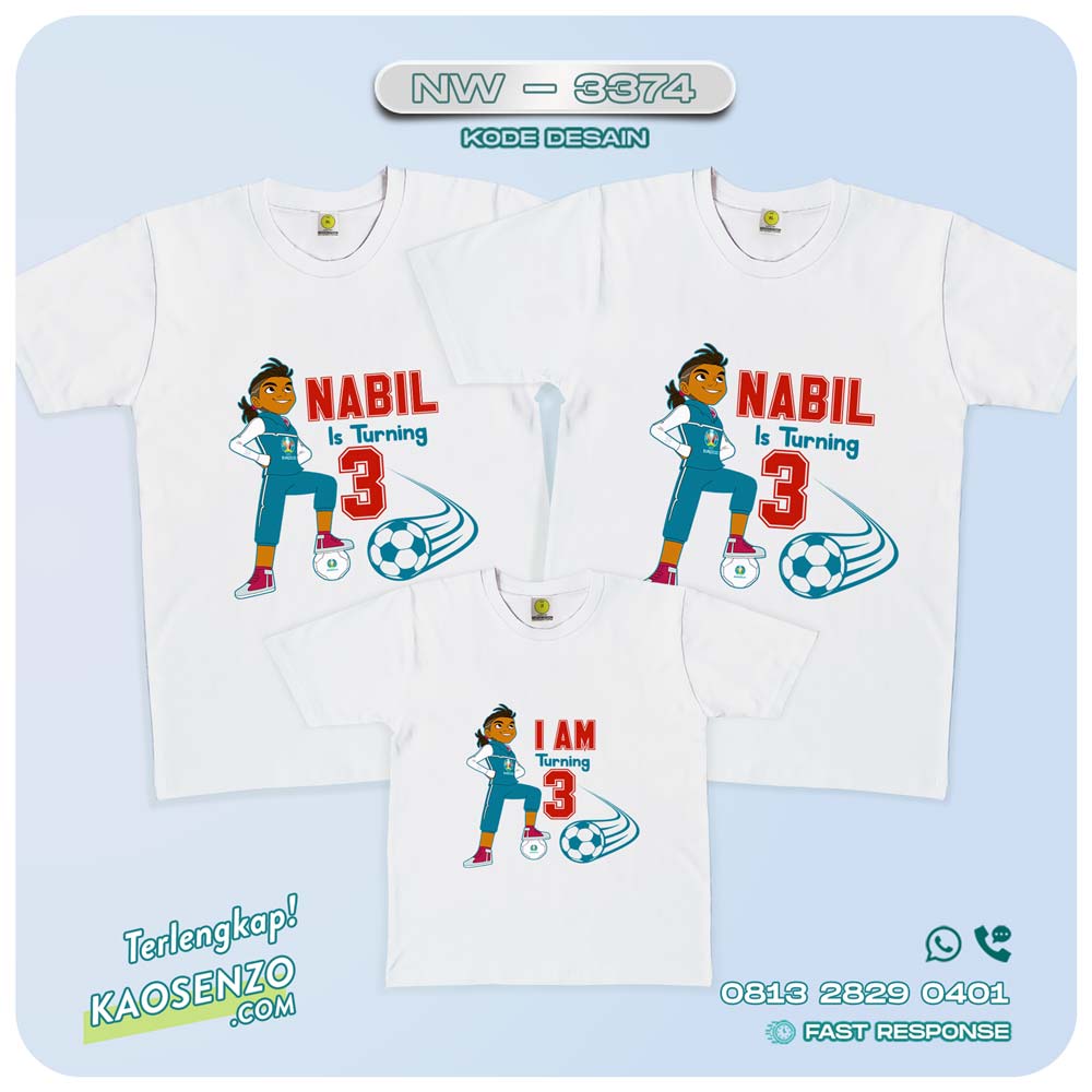 Baju Kaos Couple Keluarga | Kaos Family Custom | Kaos Bola | Euro 2020 - NW 3374