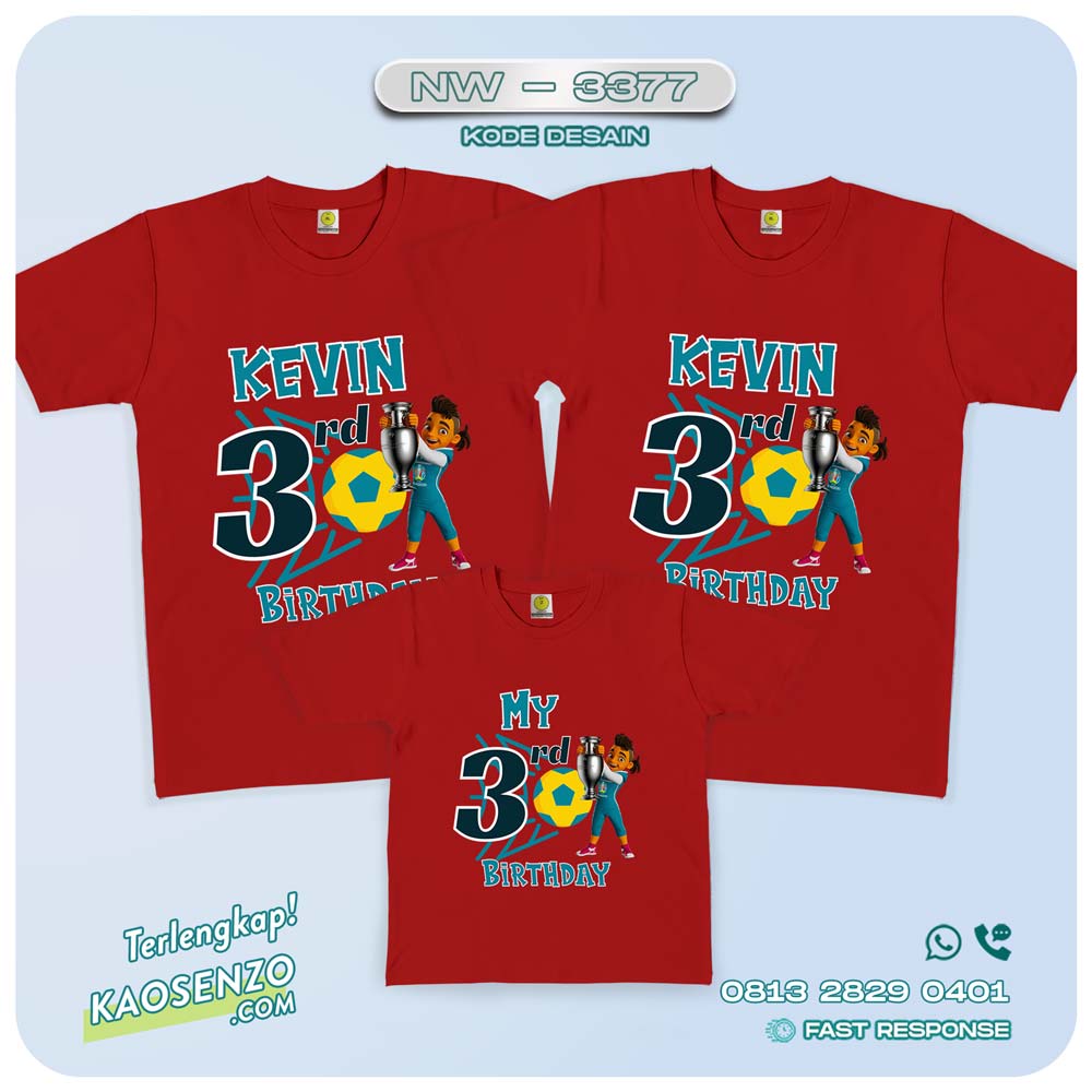 Baju Kaos Couple Keluarga | Kaos Family Custom | Kaos Bola | Euro 2020 - NW 3377