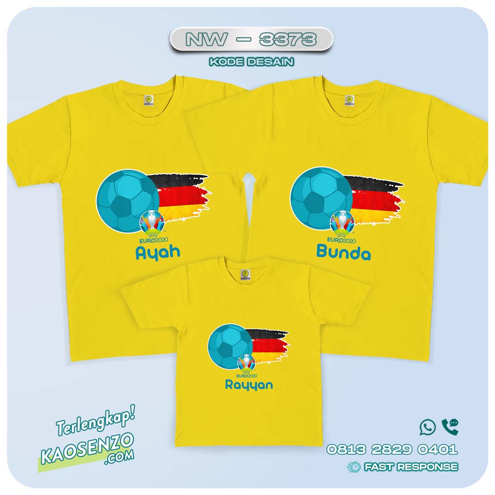 Baju Kaos Couple Keluarga | Kaos Family Custom | Kaos Bola | Euro 2020 - NW 3373