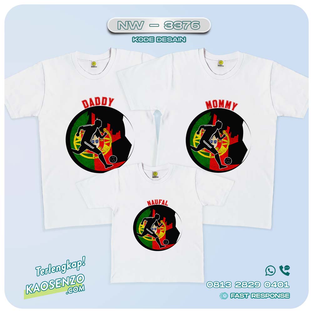 Baju Kaos Couple Keluarga | Kaos Family Custom | Kaos Bola | Euro 2020 - NW 3376