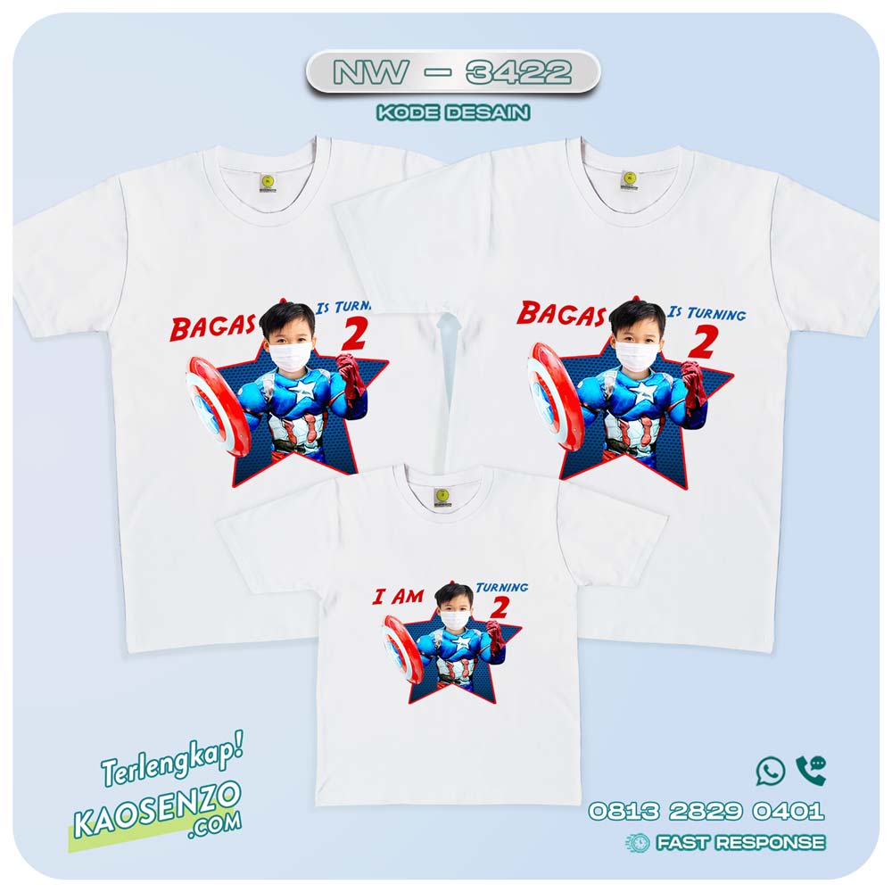 Baju Kaos Couple Keluarga | Kaos Family Custom Foto - NW 3422