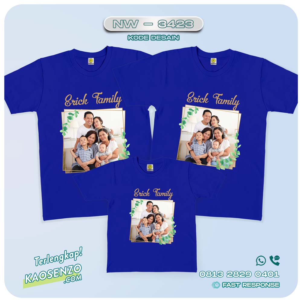 Baju Kaos Couple Keluarga | Kaos Family Custom Foto - NW 3423