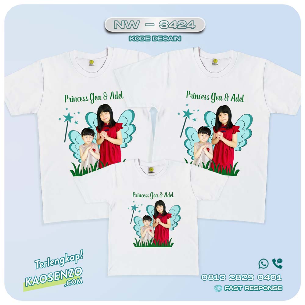 Baju Kaos Couple Keluarga | Kaos Family Custom Foto - NW 3424