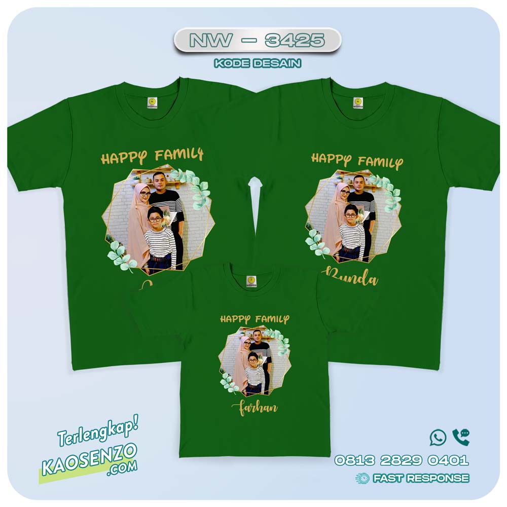 Baju Kaos Couple Keluarga | Kaos Family Custom Foto - NW 3425