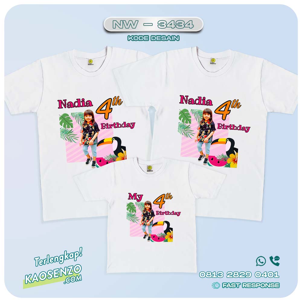 Baju Kaos Couple Keluarga | Kaos Family Custom Foto - NW 3434