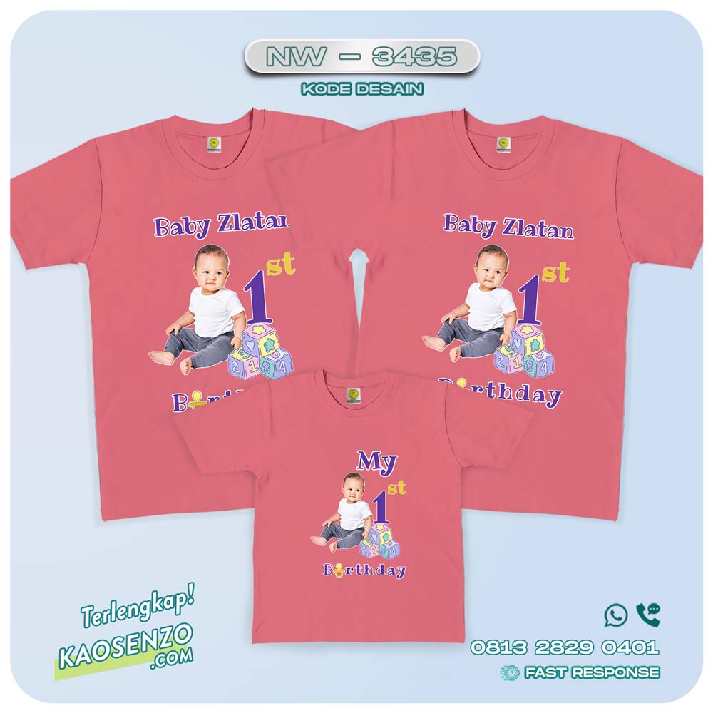 Baju Kaos Couple Keluarga | Kaos Family Custom Foto - NW 3435