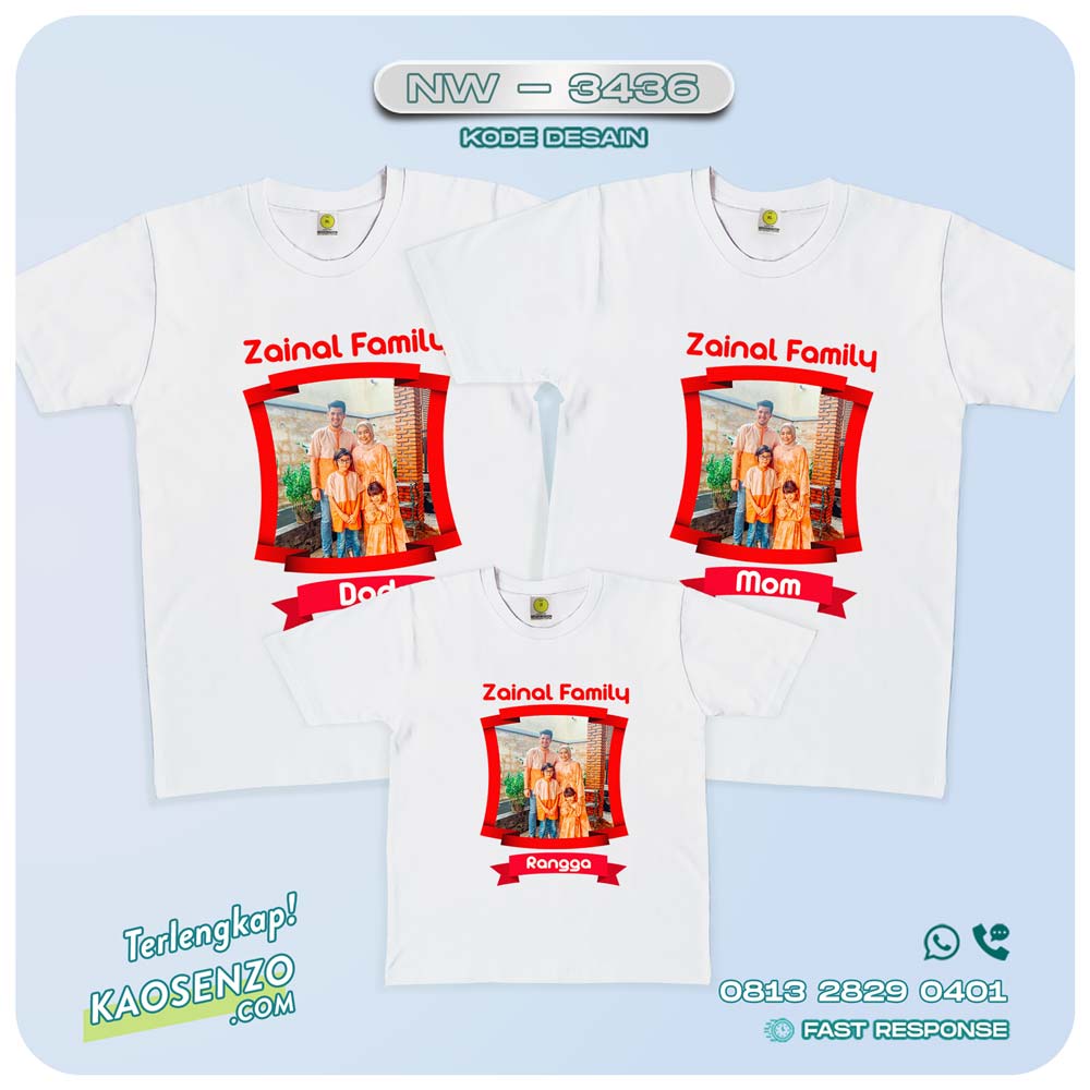 Baju Kaos Couple Keluarga | Kaos Family Custom Foto - NW 3436