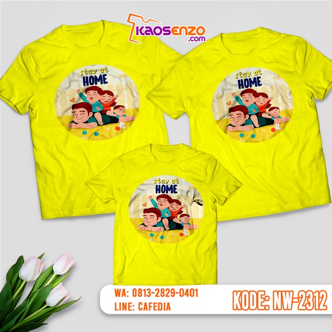 Baju Kaos Couple Keluarga Happy Family | Kaos Happy Family - NW 2312