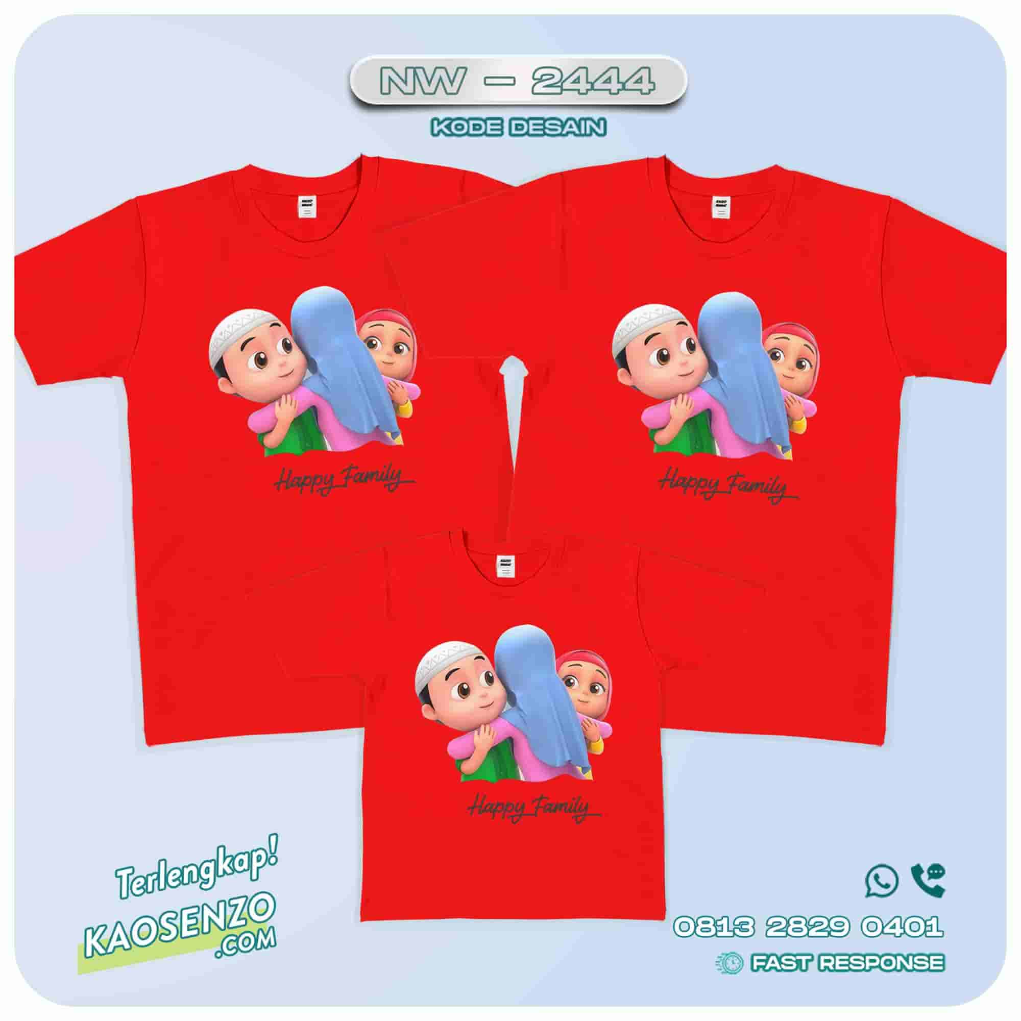 Baju Kaos Couple Keluarga Nussa & Rara | Kaos Ultah Anak | Kaos Nussa & Rara- NW 2444