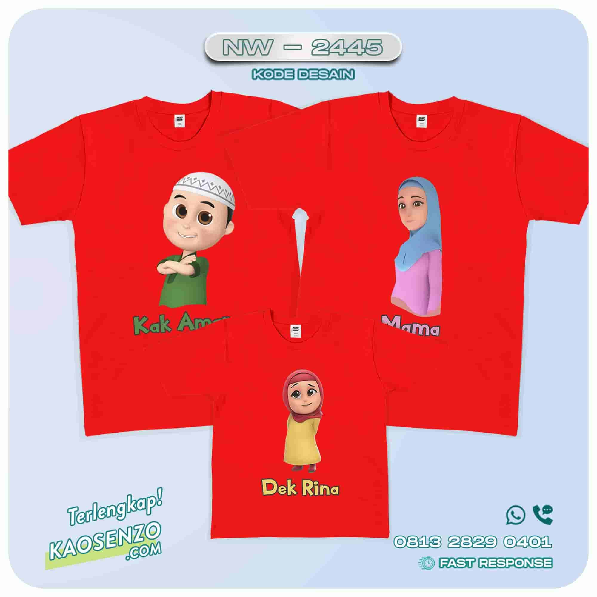 Baju Kaos Couple Keluarga Nussa & Rara | Kaos Ultah Anak | Kaos Nussa & Rara- NW 2445