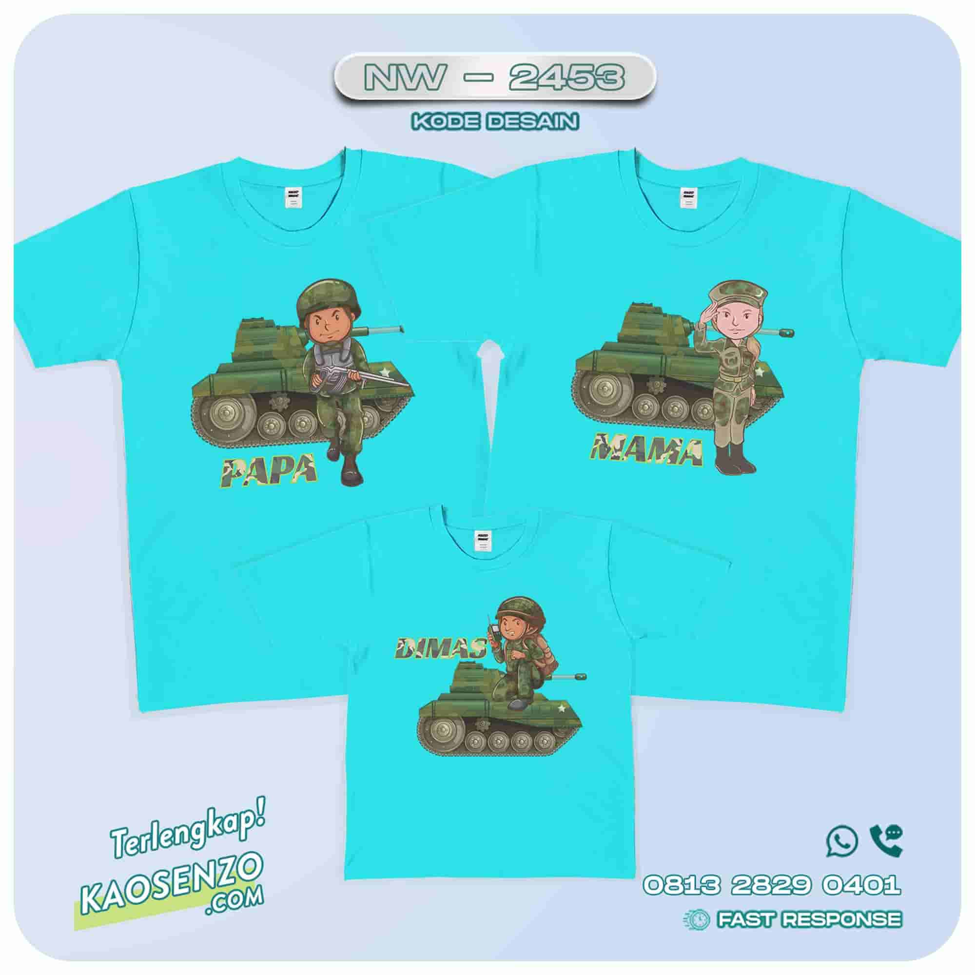 Baju Kaos Couple Keluarga Army | Kaos Ultah Anak | Army - NW 2453