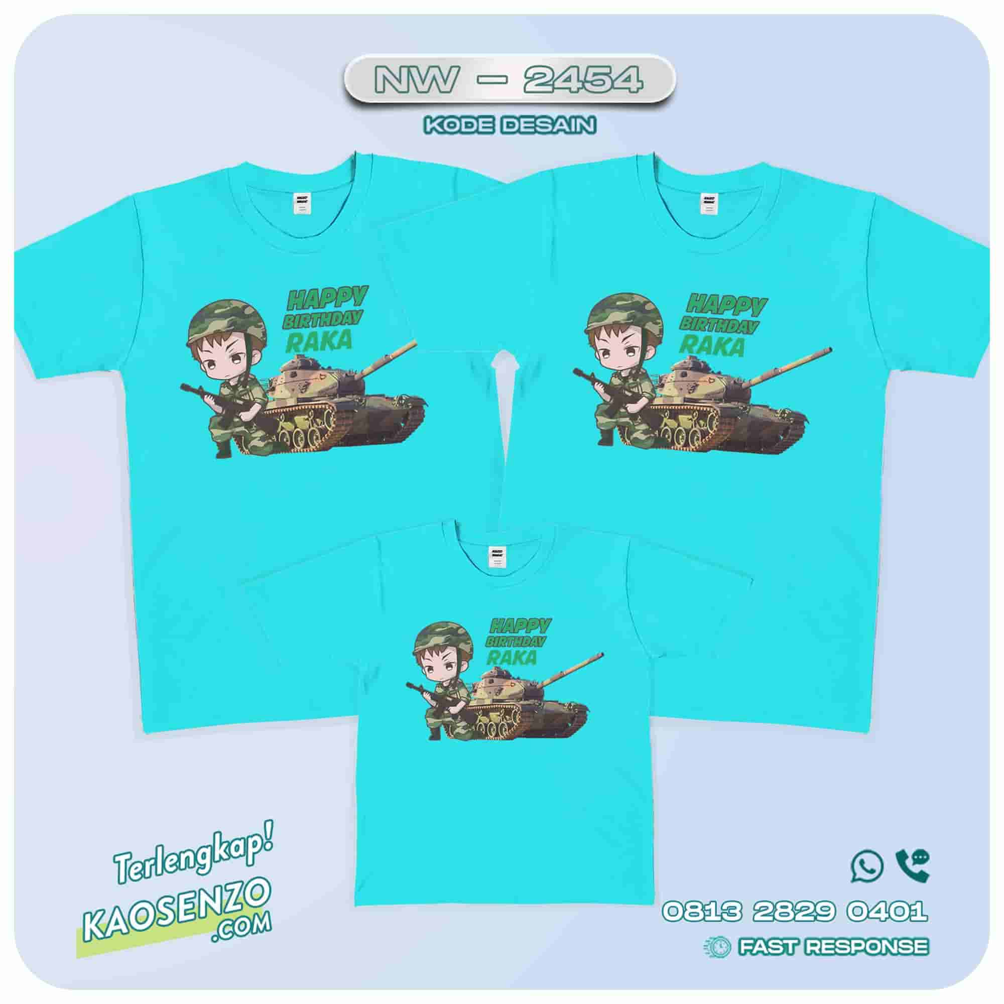 Baju Kaos Couple Keluarga Army | Kaos Ultah Anak | Army - NW 2454