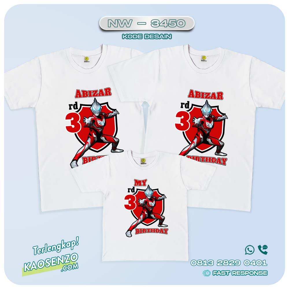 Baju Kaos Couple Keluarga Ultraman | Kaos Family Custom | Kaos ultraman - NW 3450