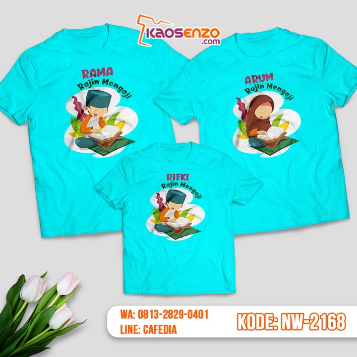 Baju Kaos Couple Keluarga Islami | Kaos Family Custom | Lebaran - NW 2168