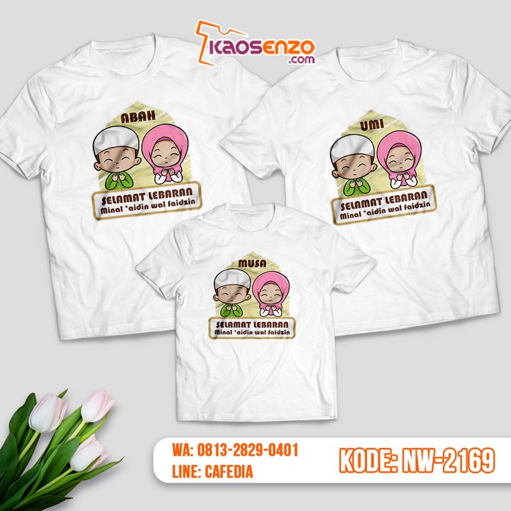 Baju Kaos Couple Keluarga Islami | Kaos Family Custom | Lebaran - NW 2169