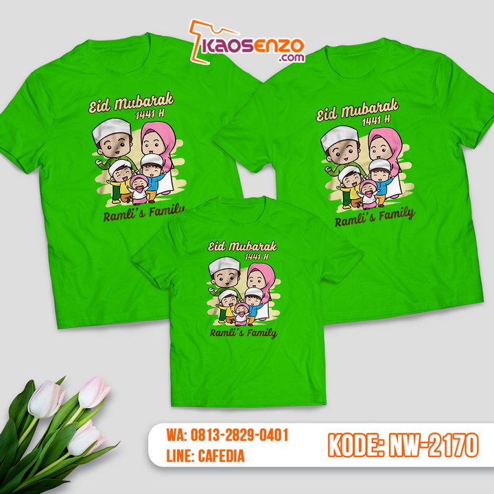 Baju Kaos Couple Keluarga Islami | Kaos Family Custom | Lebaran - NW 2170