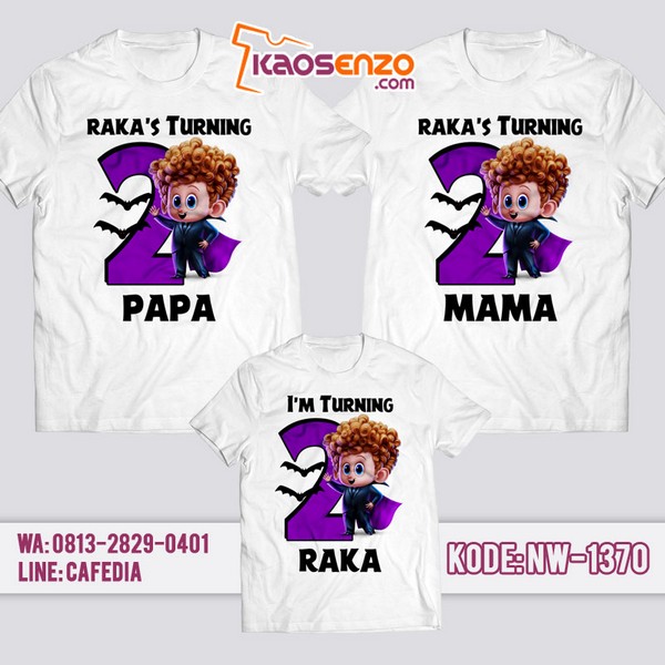 Baju Kaos Couple Keluarga Hotel Transylvania | Kaos Ulang Tahun Anak | Kaos Hotel Transylvania - NW 1370