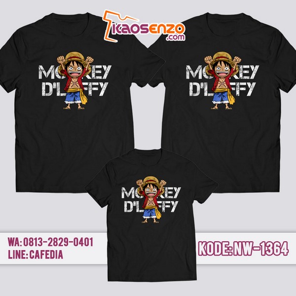 Baju Kaos Couple Keluarga One Piece | Kaos Family Custom | Kaos One Piece - NW 1364