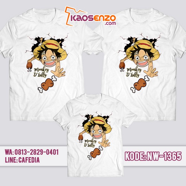 Baju Kaos Couple Keluarga One Piece | Kaos Family Custom | Kaos One Piece - NW 1365