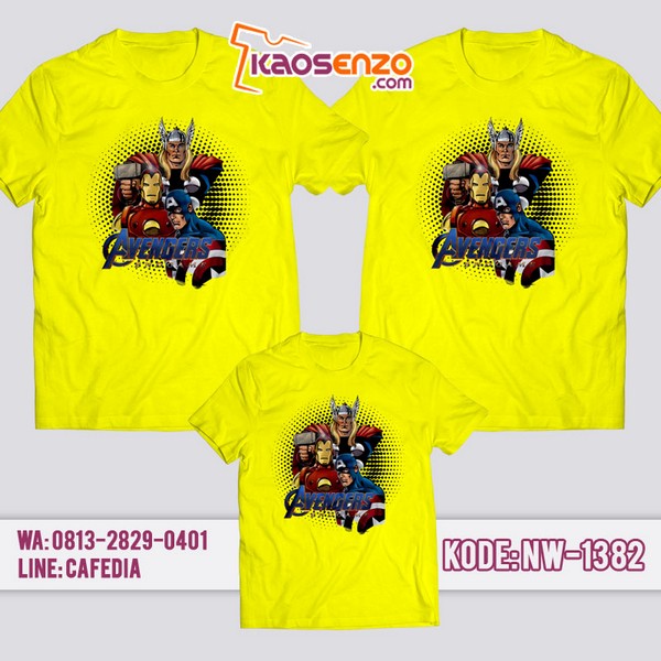 Baju Kaos Couple Keluarga Avengers| Kaos Family Custom | Kaos Avengers - NW 1382