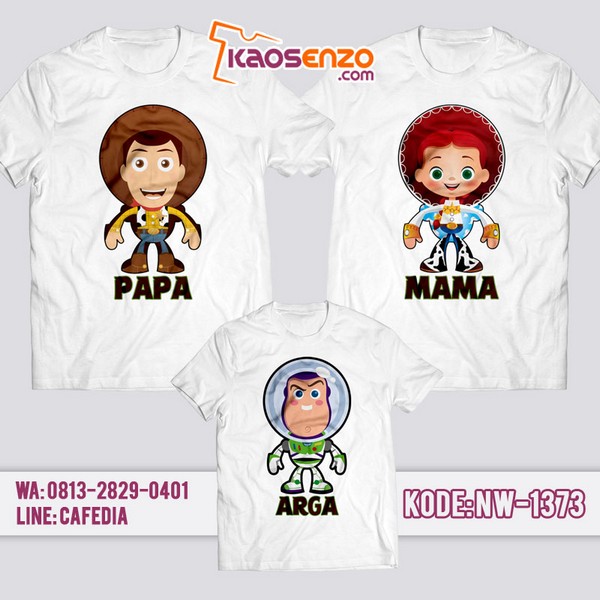 Baju Kaos Couple Keluarga Toy Story | Kaos Family Custom | Kaos Toy Story - NW 1373