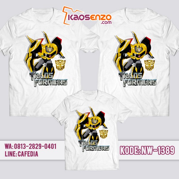 Baju Kaos Couple Keluarga Transformers | Kaos Family Custom | Kaos Transformers - NW 1389