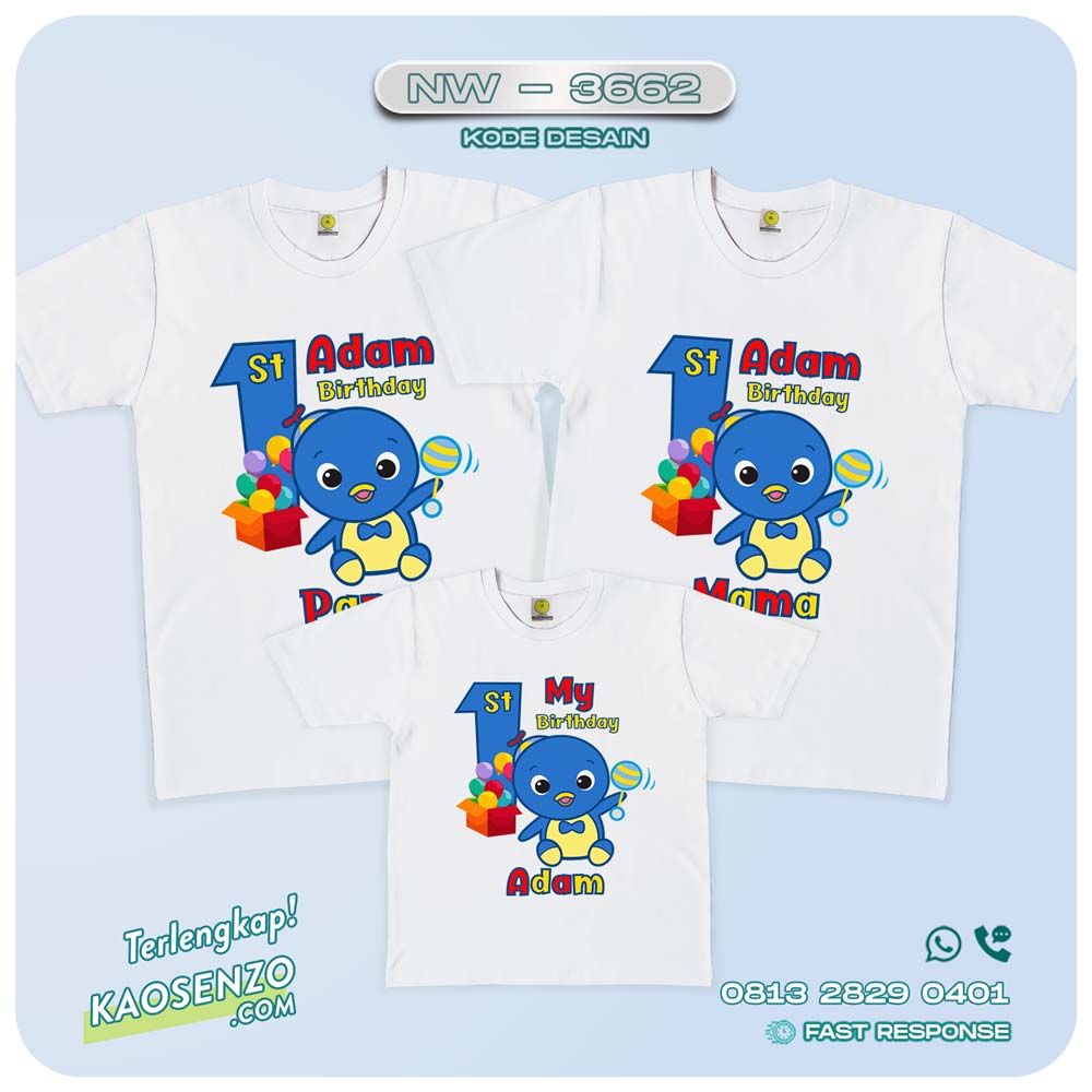 Baju Kaos Couple Keluarga Backyardigans | Kaos Ultah Anak | Kaos Backyardigans - NW 3662