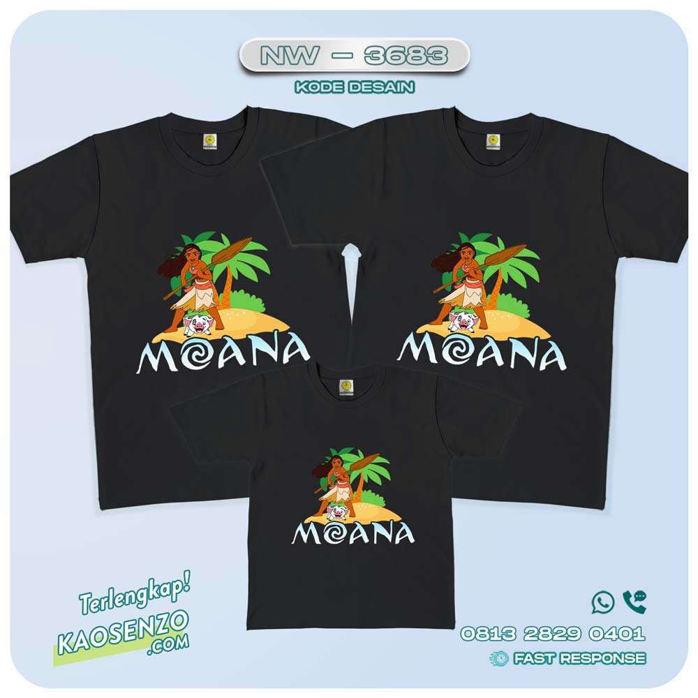 Kaos Couple Keluarga | Kaos Ulang Tahun Anak Moana - NW 3683