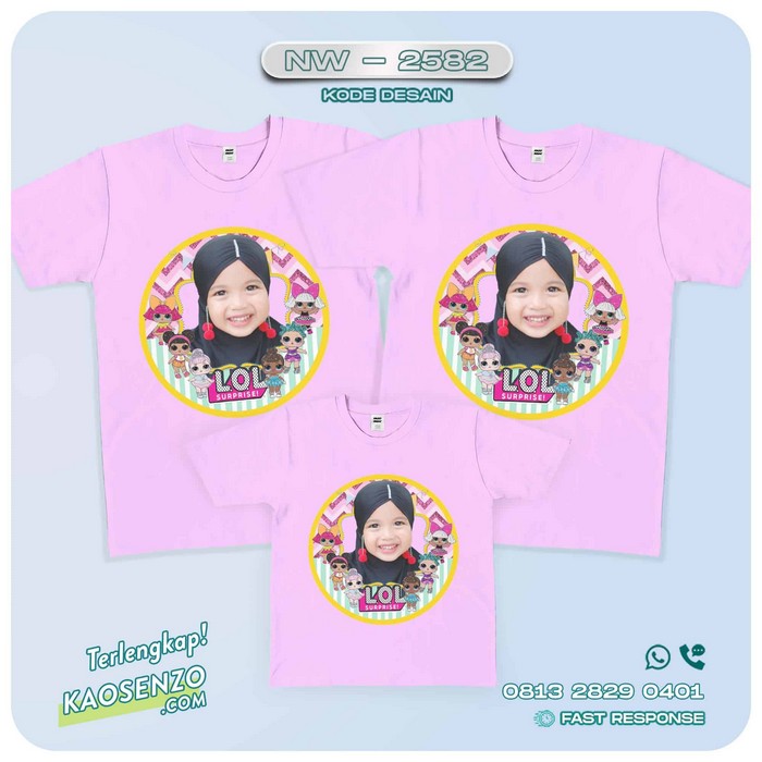 Baju Kaos Couple Keluarga LOL Doll | Kaos Family Custom | Kaos LOL Doll - NW 2582