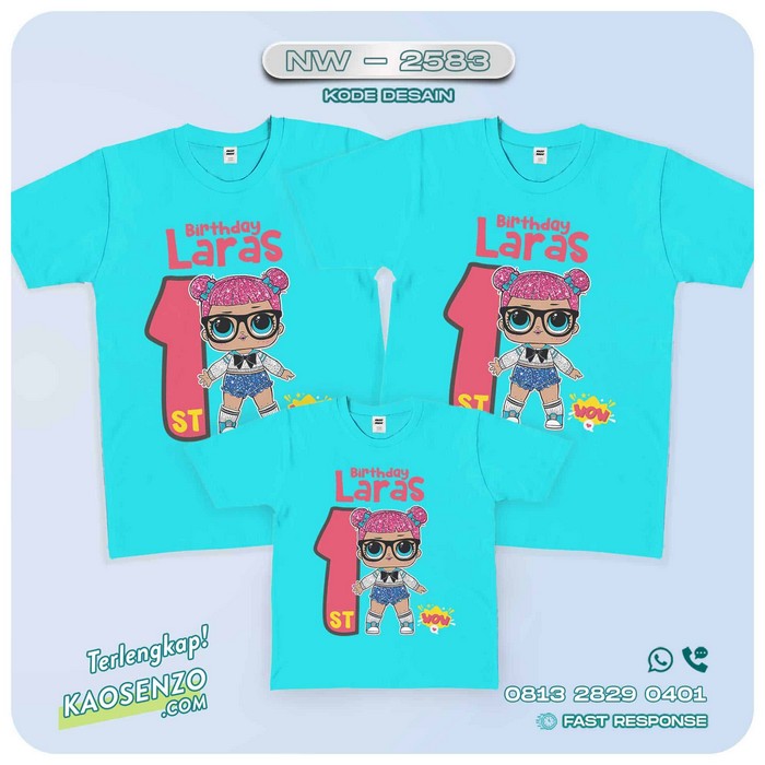 Baju Kaos Couple Keluarga LOL Doll | Kaos Family Custom | Kaos LOL Doll - NW 2583