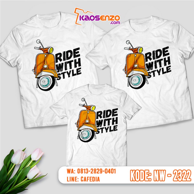 Baju Kaos Couple Keluarga Motor | Kaos Motor - NW 2322