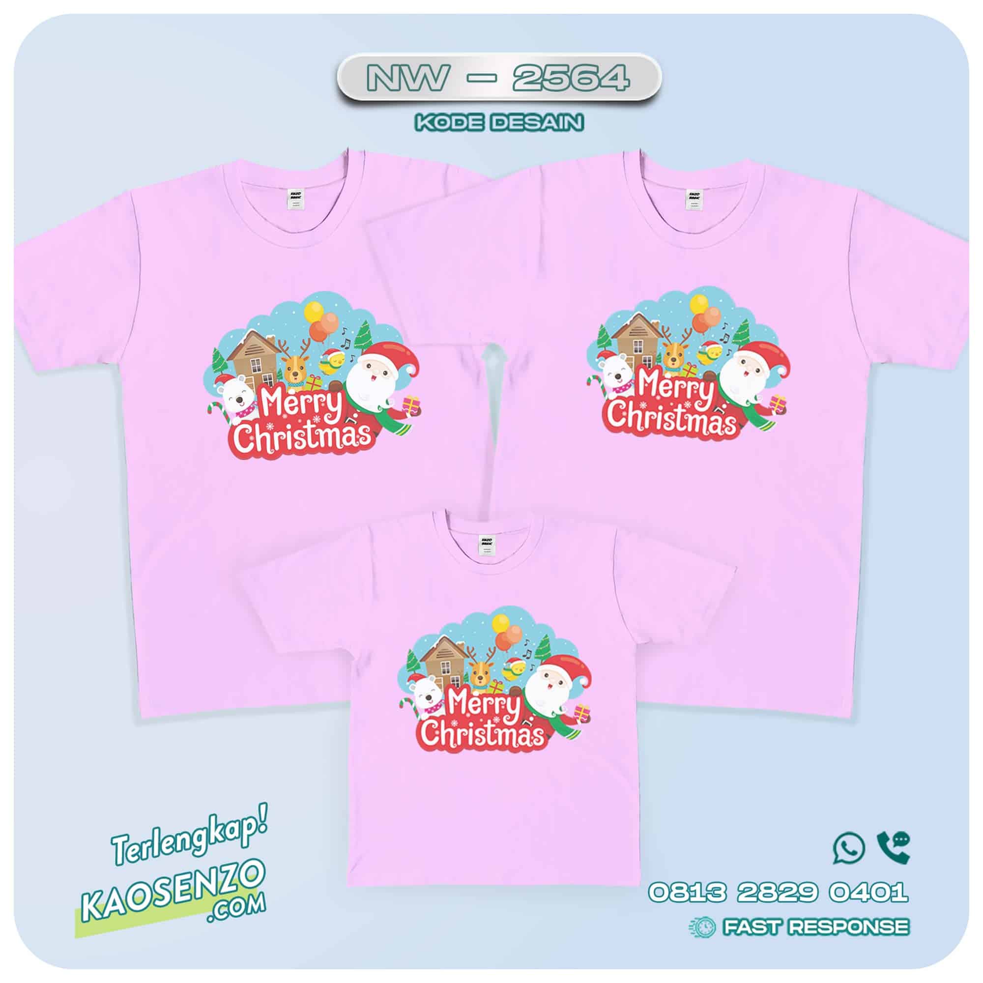 Baju Kaos Couple Keluarga Natal | Kaos Family Custom | Kaos Natal - NW -2564