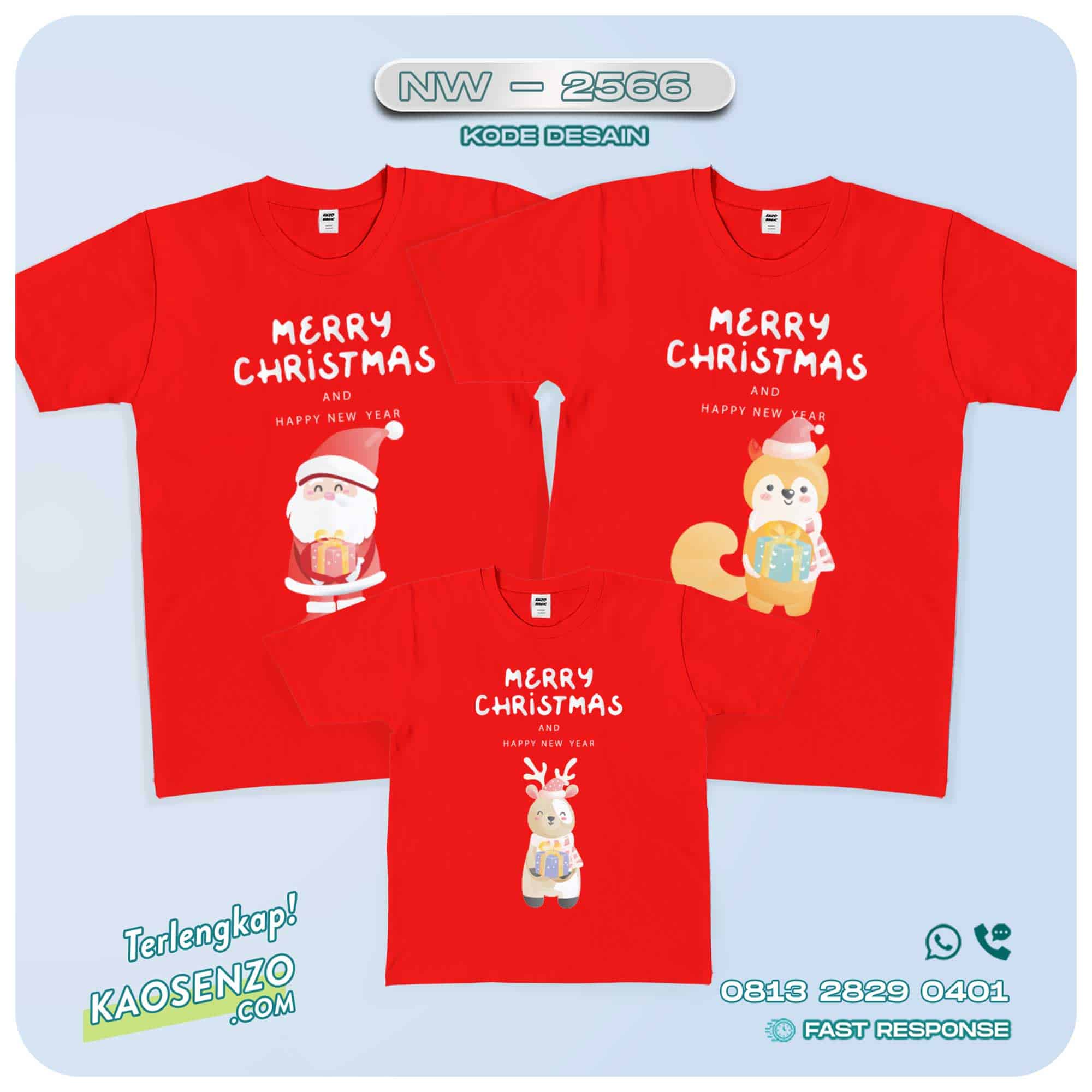 Baju Kaos Couple Keluarga Natal | Kaos Family Custom | Kaos Natal - NW -2566