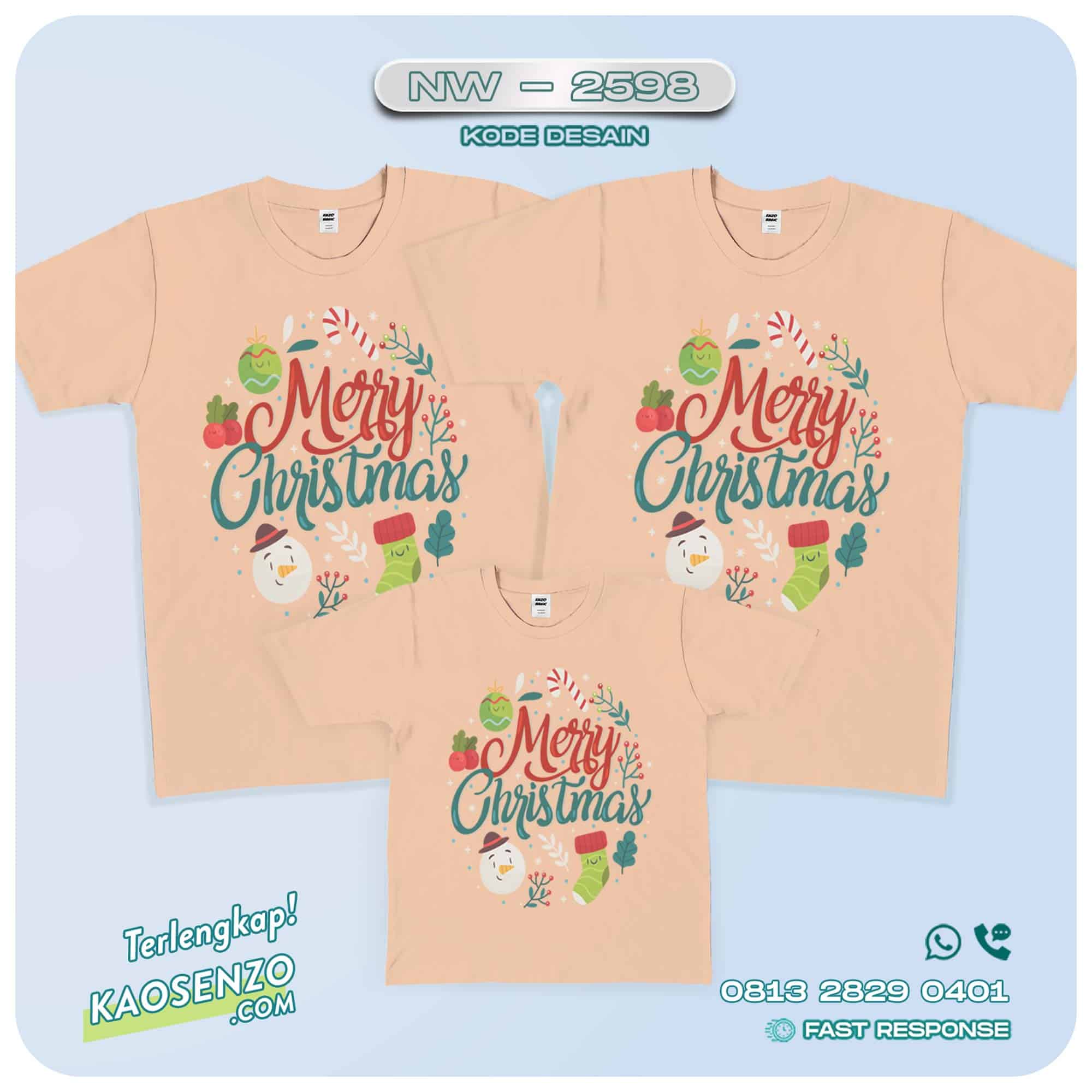 Baju Kaos Couple Keluarga Natal | Kaos Family Custom | Kaos Natal - NW -2598