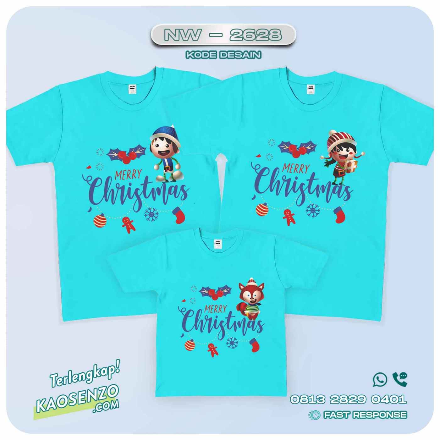 Baju Kaos Couple Keluarga Natal | Kaos Family Custom | Kaos Natal - NW -2628