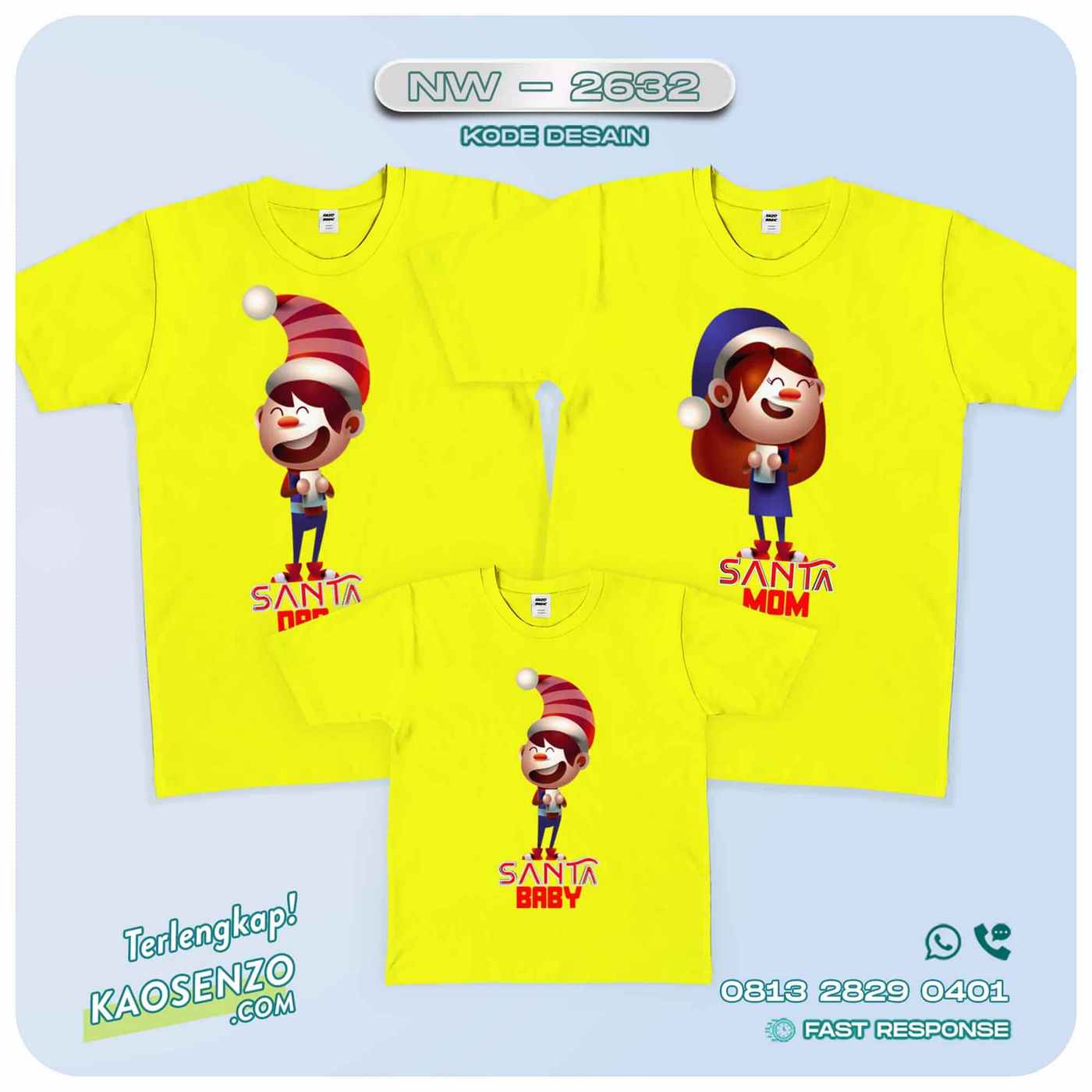 Baju Kaos Couple Keluarga Natal | Kaos Family Custom | Kaos Natal - NW -2632