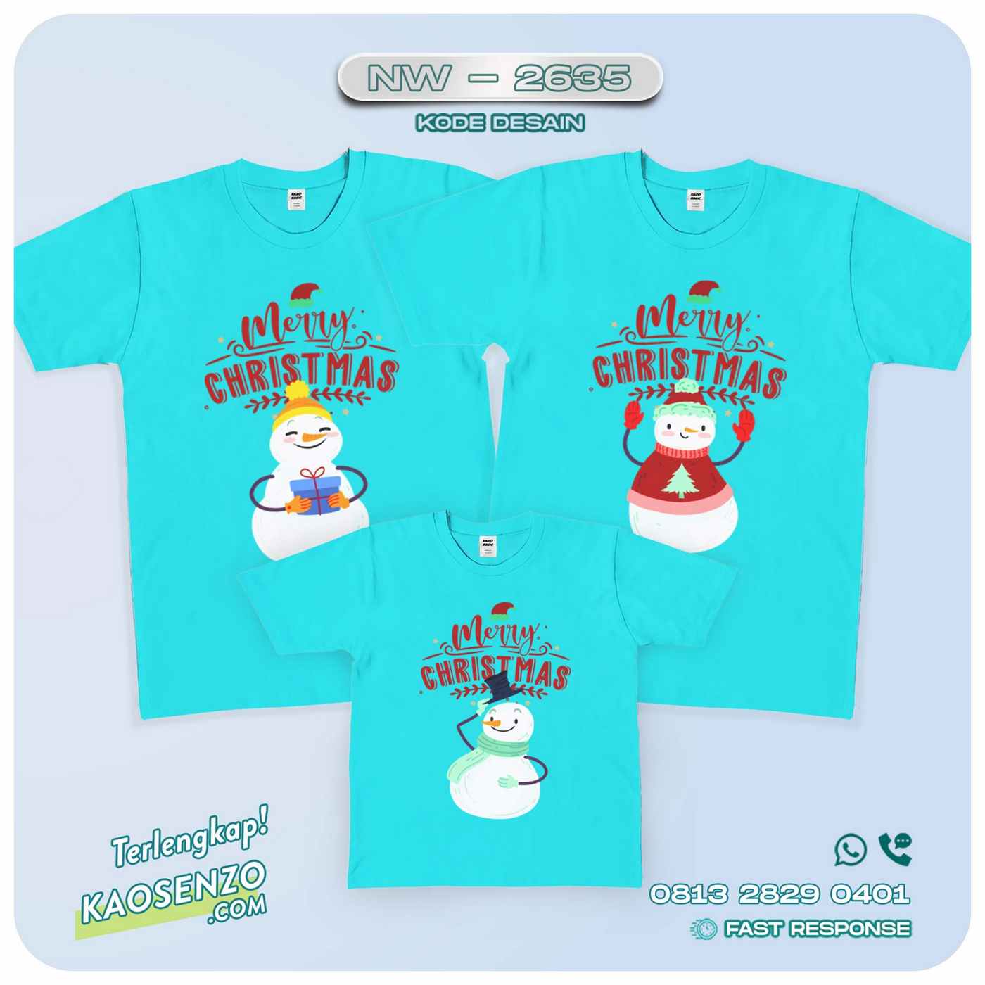 Baju Kaos Couple Keluarga Natal | Kaos Family Custom | Kaos Natal - NW -2635