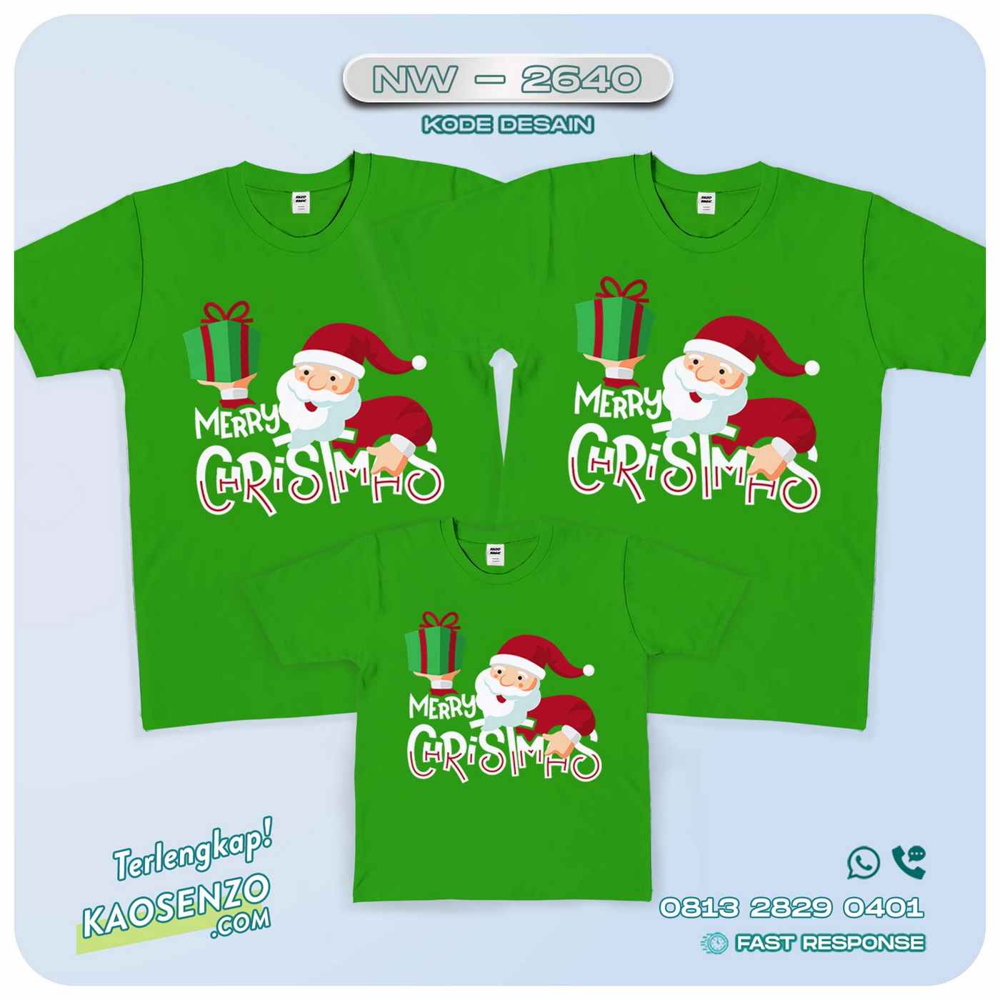 Baju Kaos Couple Keluarga Natal | Kaos Family Custom | Kaos Natal - NW -2640