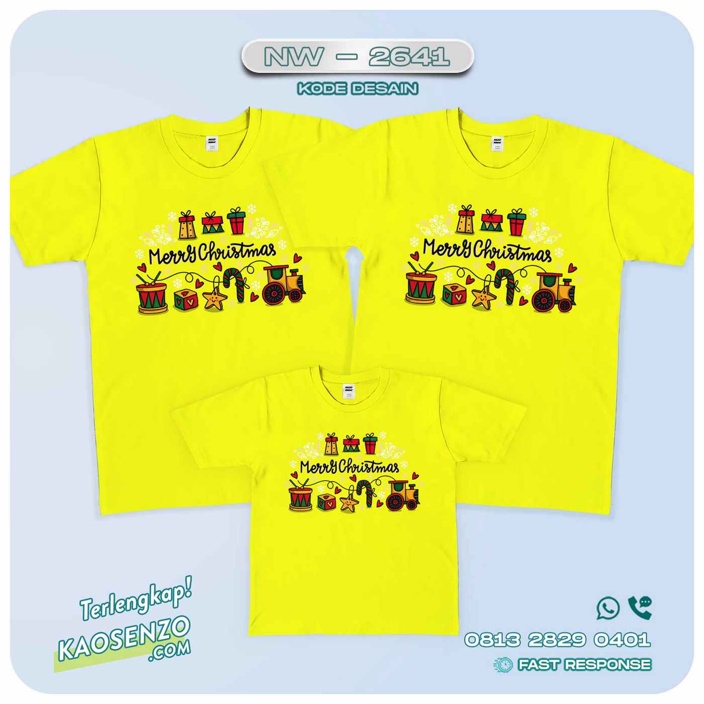 Baju Kaos Couple Keluarga Natal | Kaos Family Custom | Kaos Natal - NW -2641