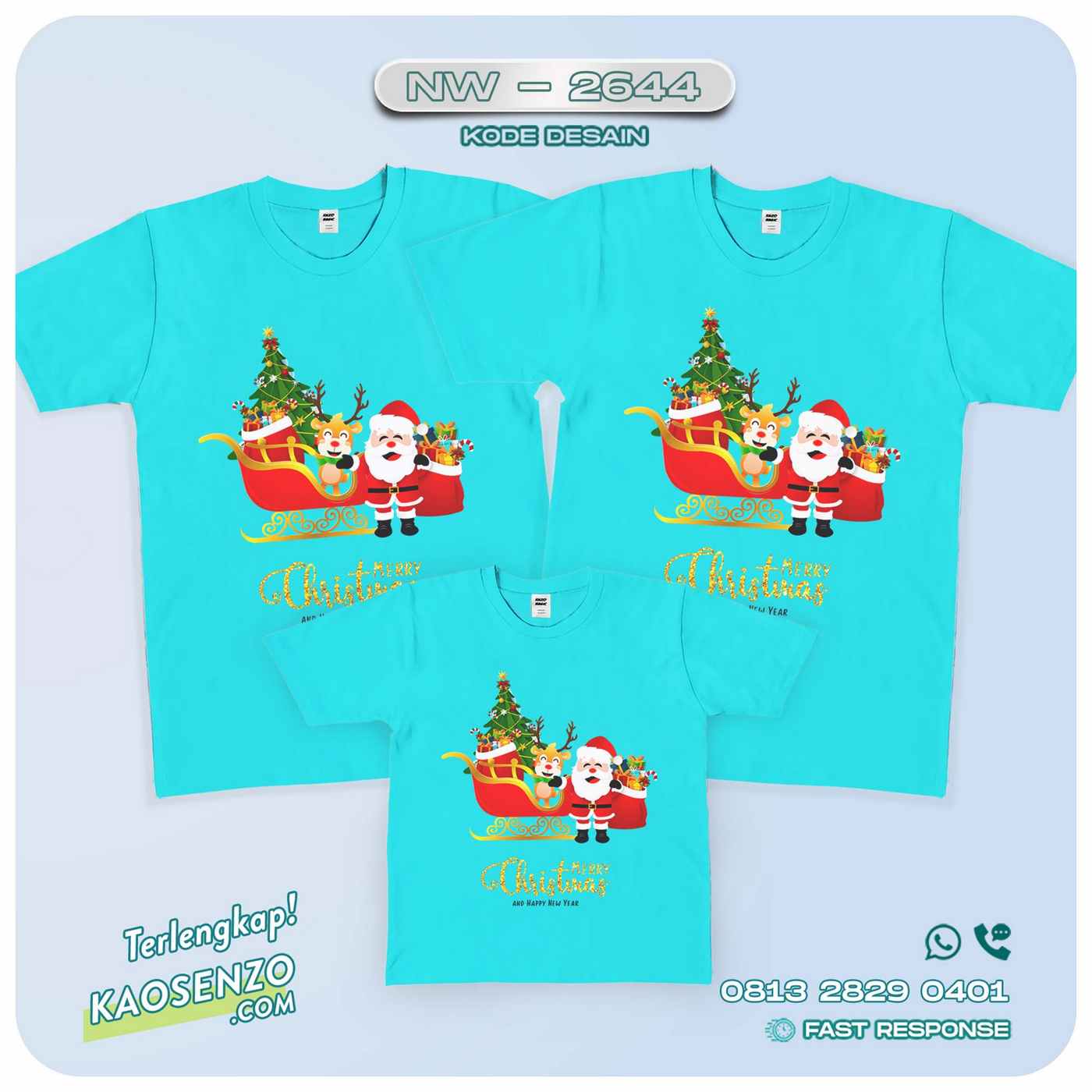 Baju Kaos Couple Keluarga Natal | Kaos Family Custom | Kaos Natal - NW -2644