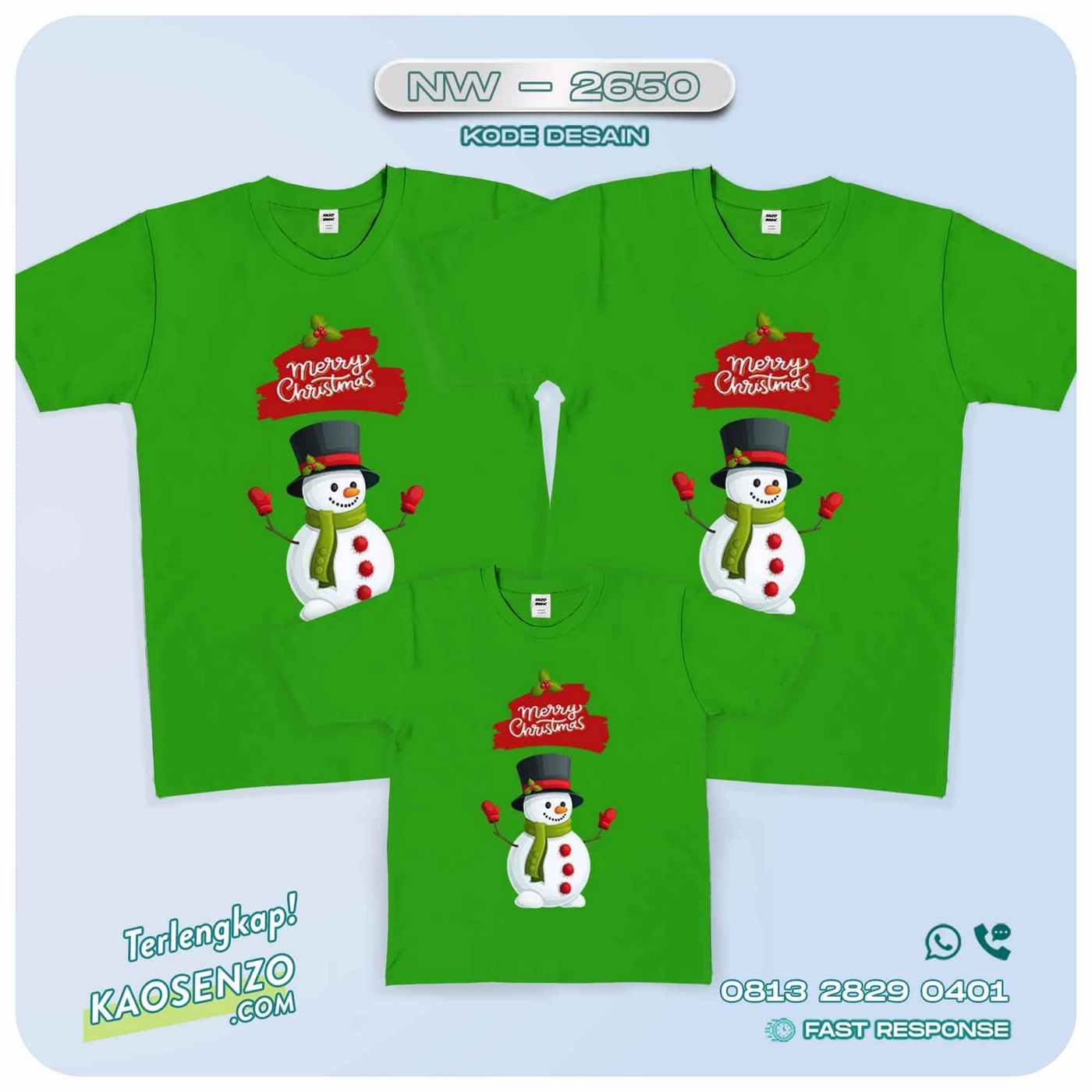 Baju Kaos Couple Keluarga Natal | Kaos Family Custom | Kaos Natal - NW -2650