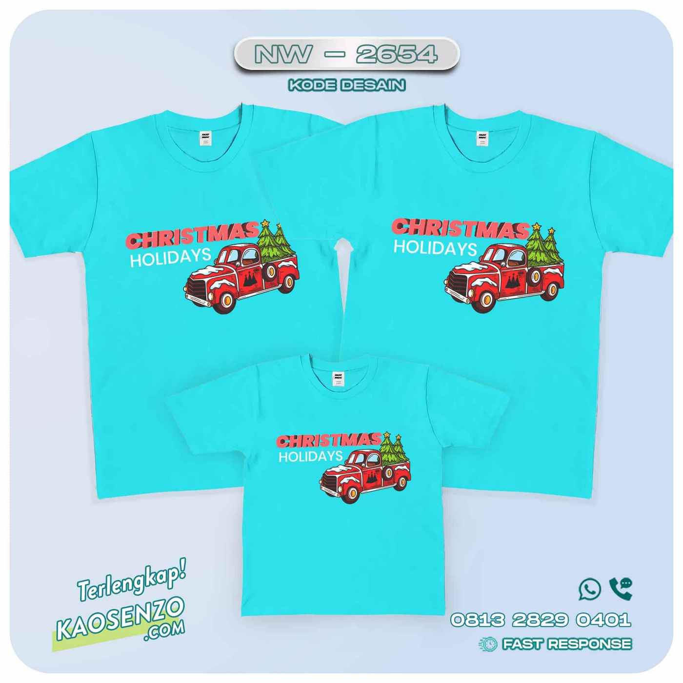 Baju Kaos Couple Keluarga Natal | Kaos Family Custom | Kaos Natal - NW - 2654