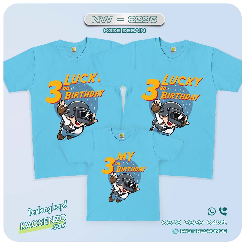 Kaos Couple Keluarga PUBG | Kaos Ulang Tahun Anak | Kaos PUBG - NW 3295 